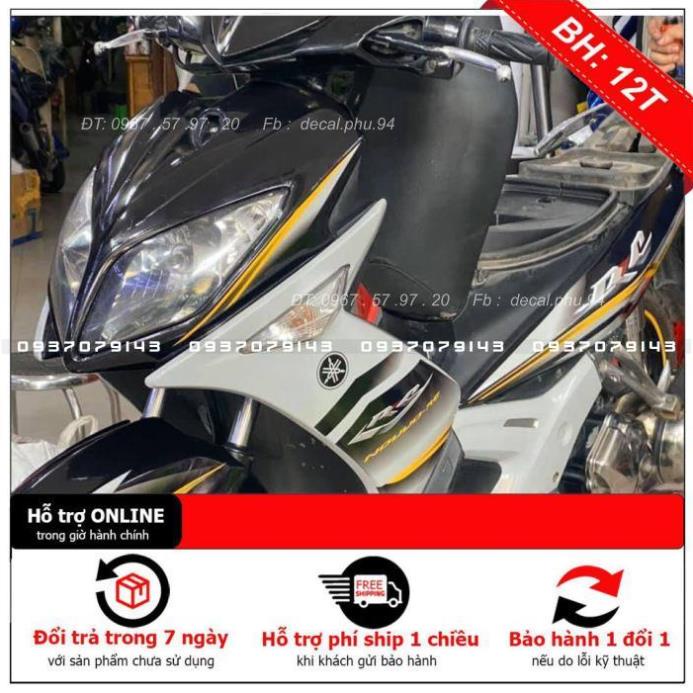 Tem Rời Dán Xe Novo Rc Trắng đen vàng 