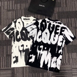 Áo MC QUEEN Loang Trắng Đen Siêu Hot Áo Thun Queen Chảy Mực Nam Nữ Unisex Form Rộng Chất Cotton