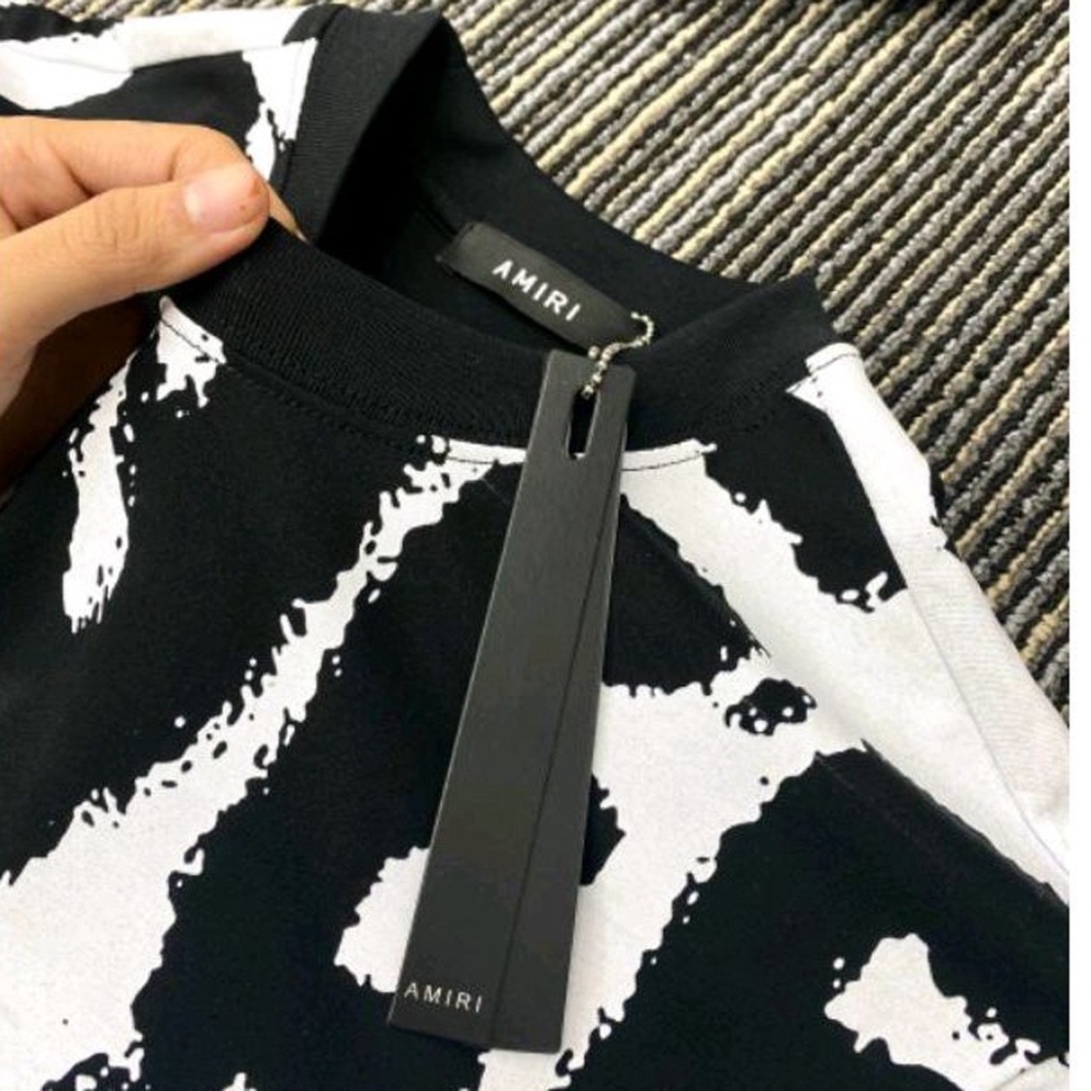 Áo MC QUEEN Loang Trắng Đen Siêu Hot Áo Thun Queen Chảy Mực Nam Nữ Unisex Form Rộng Chất Cotton