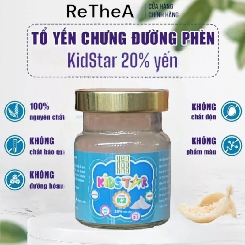 Combo 10 Hủ Yến sào cho bé Kidstar 20% yến, giải pháp cho bé thông minh cao lớn, hô trợ tiêu hóa.