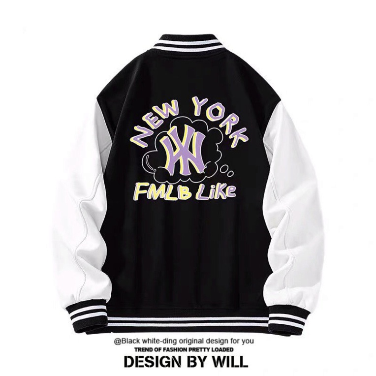 F1 Áo Khoác Bomber NEW YORK - phong cách nam nữ WILL SHOP chất nỉ bông cotton
