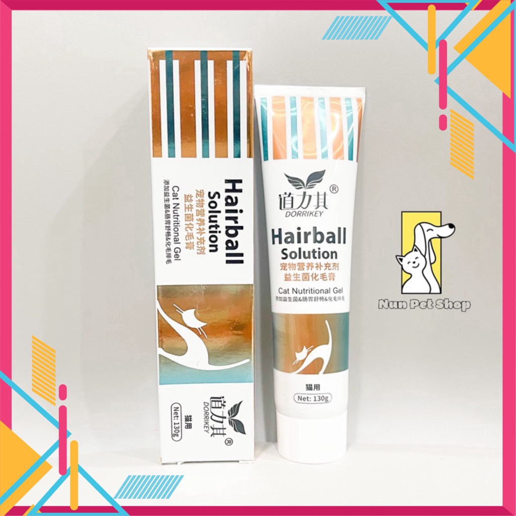 Gel hỗ trợ tiêu búi lông giảm tình trạng gây tắc ruột và hỗ trợ tốt nhuận tràng cho mèo - Hairball Solution Dorrikey