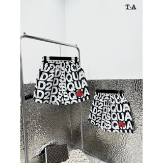 Quần Đùi Nam in chữ DSQ2 kín quần, Quần đùi cotton co giãn 4 chiều thoáng mát siêu hot 2024