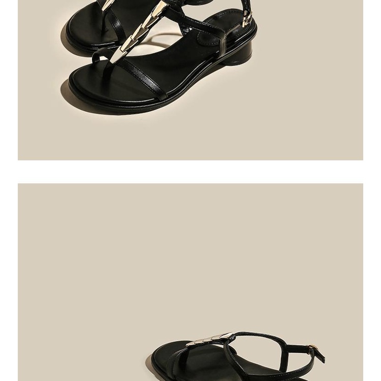 Giày Sandal Đế Dày Chống Trượt Màu Đen Thời Trang Mùa Hè 2023 Dành Cho Bạn Nữ