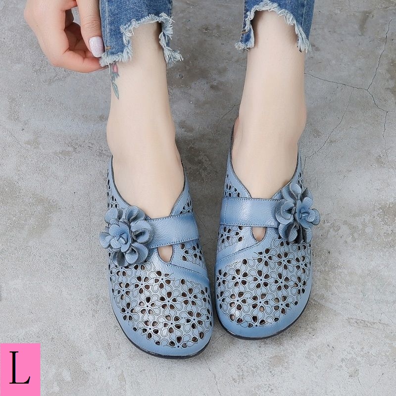 Giày Sandal Da Bò Mềm Đế Mềm Chống Trượt Hở Ngón Thời Trang Xuân Thu Cho Nữ