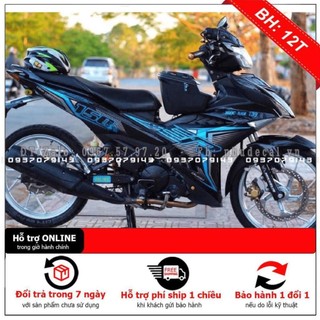Tem rời dán xe exciter 150 ex đen xanh