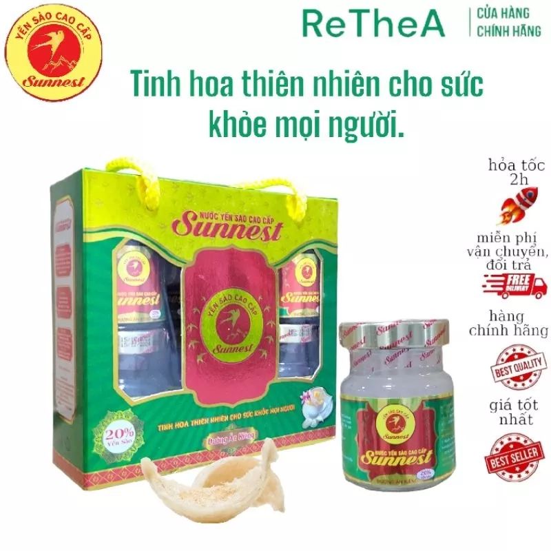 Yến Sào cho người tiểu đường Sunnest 20% Yến, bồi bổ sức khỏe sau khi phẩu thuật. Date 24 Tháng