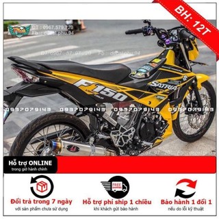 Tem rời dán xe satria vàng đen mới