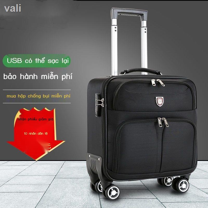 Vali đựng đồ nội trú 16 inch vali sạc mini nữ bánh xe đa năng Hộp đựng xe đẩy nhỏ 18 inch vali sinh viên vali vali