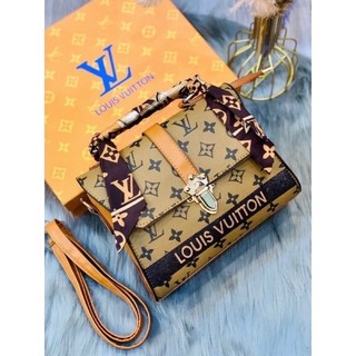 TẶNG KÈM KHĂN - Túi xách nữ LV , túi đeo chéo Lv khoá sập có kèm video thật shop quay