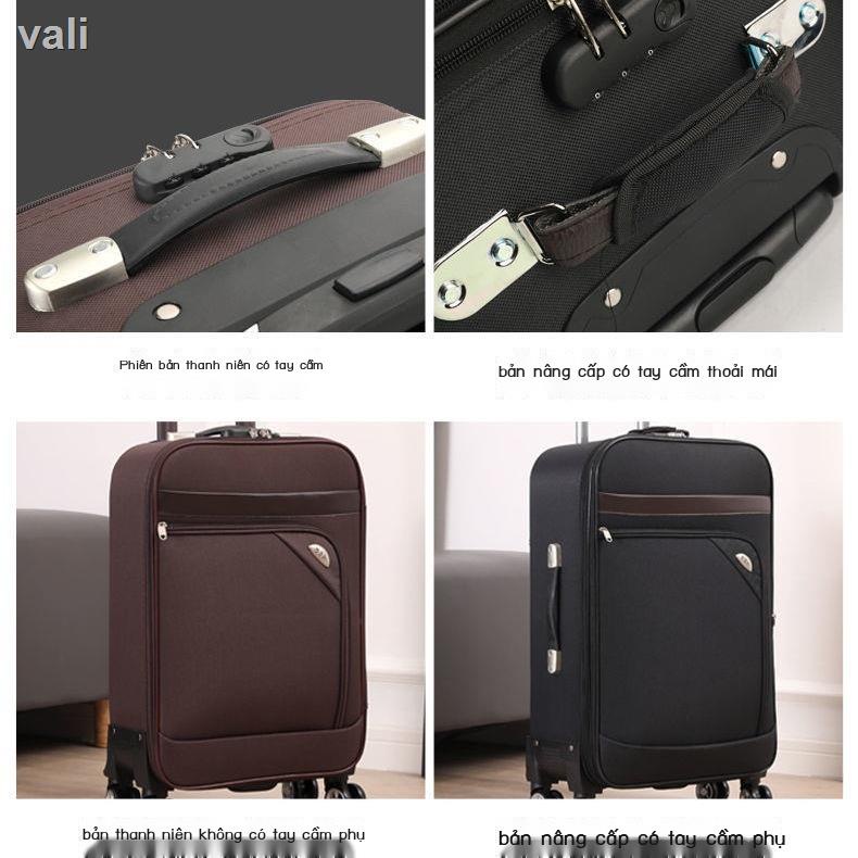 Vali vải Oxford đa năng bánh xe đẩy hộp vali học sinh nam nữ hộp mật khẩu 20 inch 24 inch 26 inch hộp vải