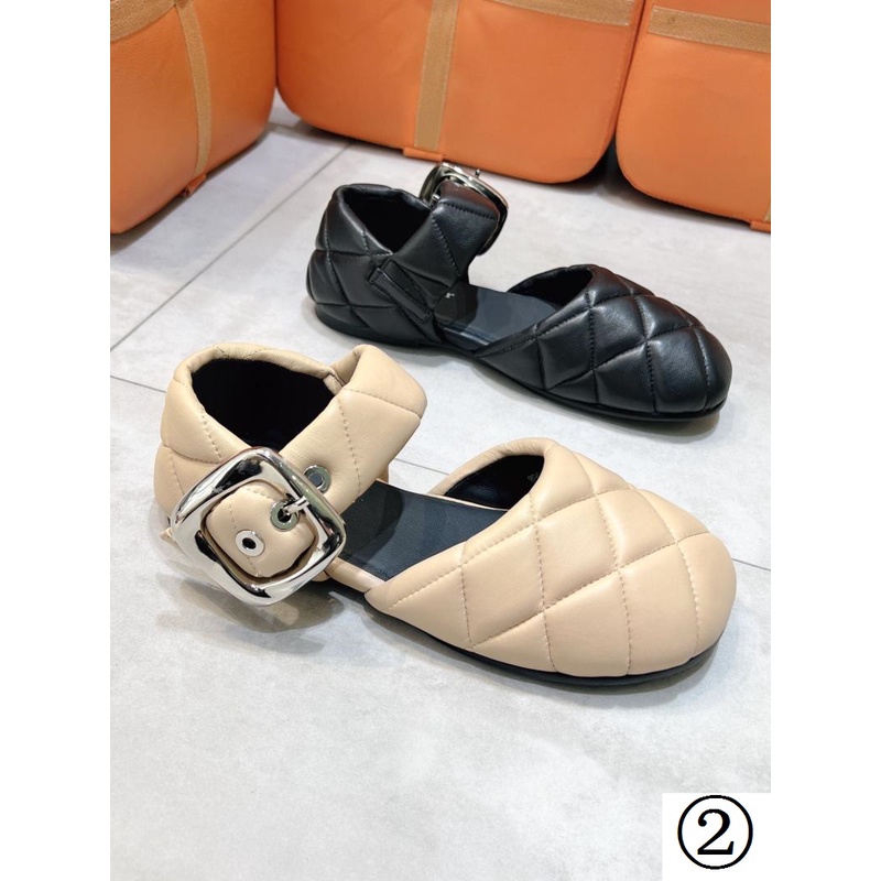 Giày Da Cừu Đế Bằng Mũi Tròn Thoải Mái Họa Tiết Kẻ Sọc Phong Cách Châu Âu Thời Trang Mùa Xuân 2023 Mới Cho Nữ