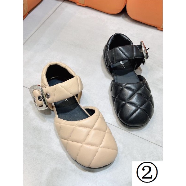 Giày Da Cừu Đế Bằng Mũi Tròn Thoải Mái Họa Tiết Kẻ Sọc Phong Cách Châu Âu Thời Trang Mùa Xuân 2023 Mới Cho Nữ