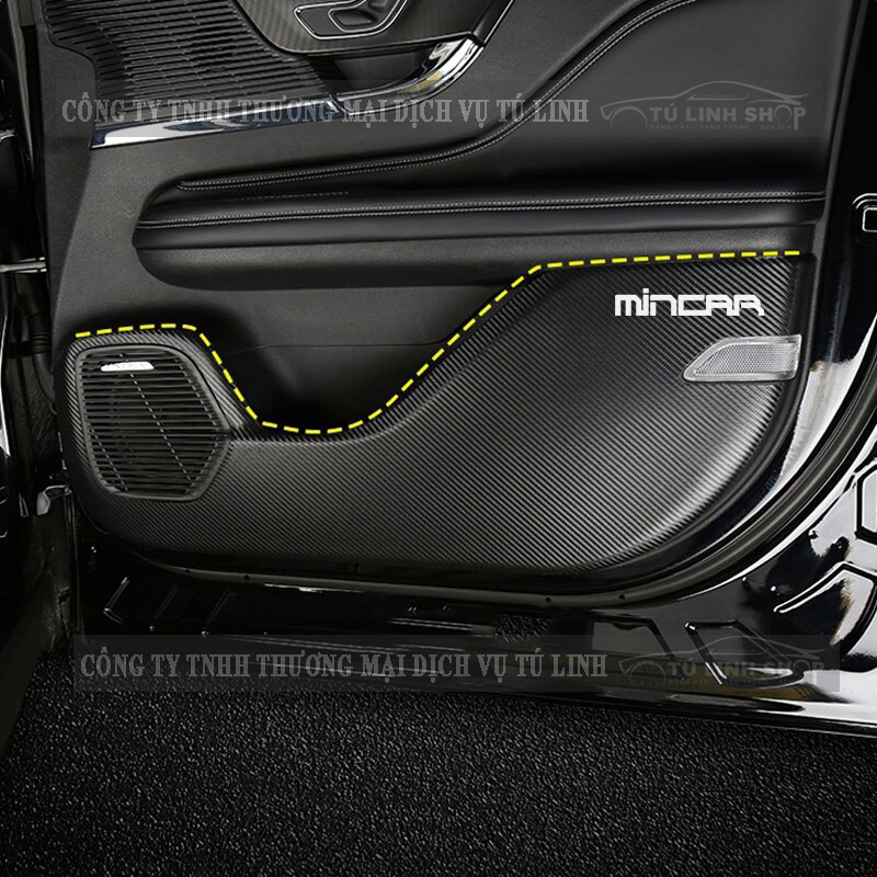 Bộ 4 Tấm dán Tapli xe MG5 chống trầy xước cửa xe, chống xước tapi cửa ô tô bằng Carbon Air Fiber cao cấp