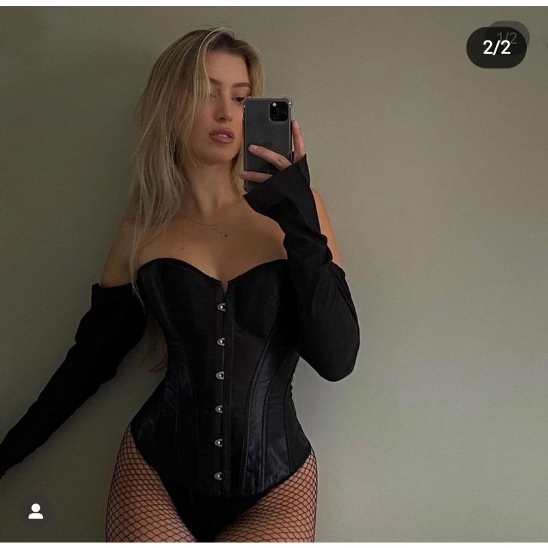 Corset Basic, áo Corset thắt dây nịt định hình bụng phong cách gothic