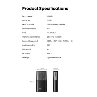 USB Bluetooth 5.0, Usb Phát Bluetooth Cho Máy Tính PC Tốc Độ Cao 3Mpbs -Bảo Hành 18 Tháng