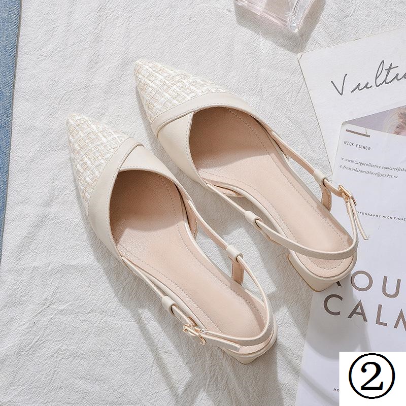 Giày Cao Gót Da Thật Mũi Nhọn Thời Trang Xuân Hè 2023 Cho Nữ