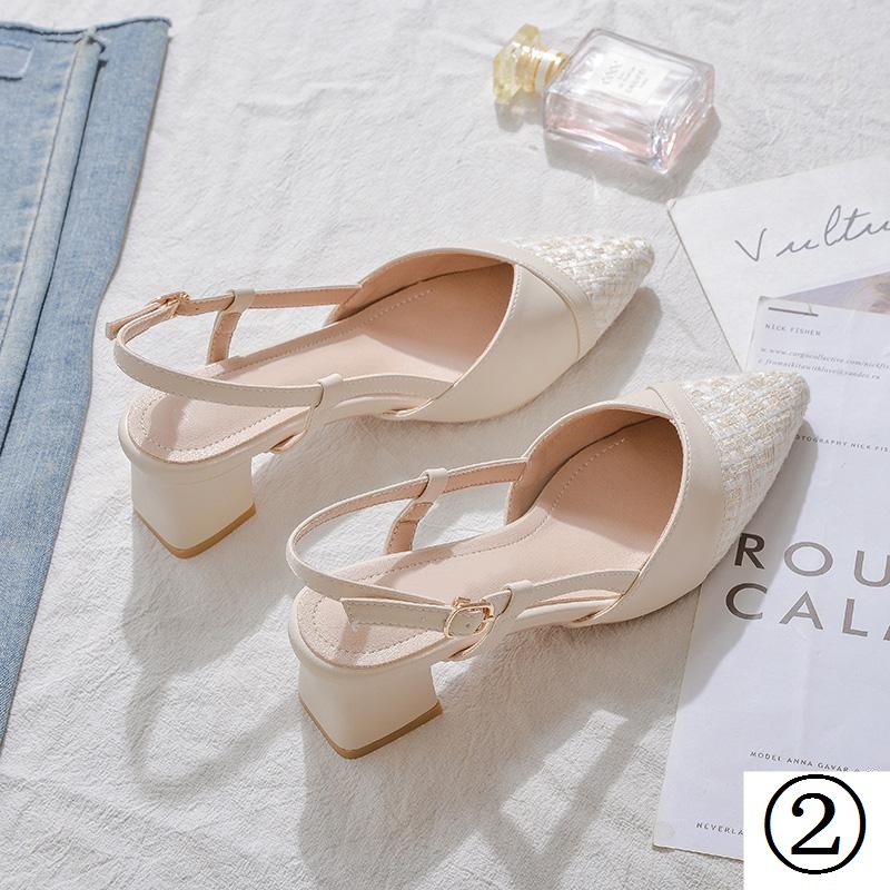 Giày Cao Gót Da Thật Mũi Nhọn Thời Trang Xuân Hè 2023 Cho Nữ