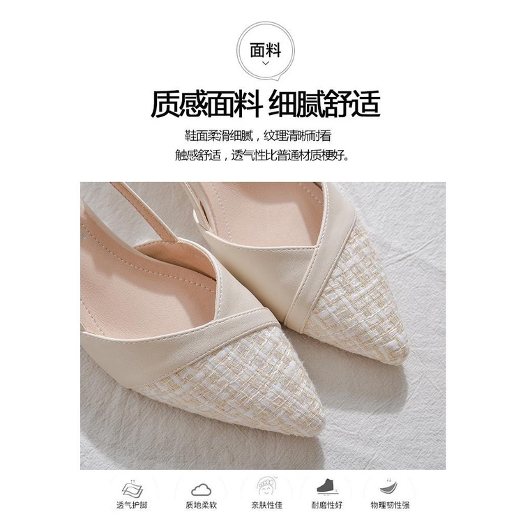 Giày Cao Gót Da Thật Mũi Nhọn Thời Trang Xuân Hè 2023 Cho Nữ