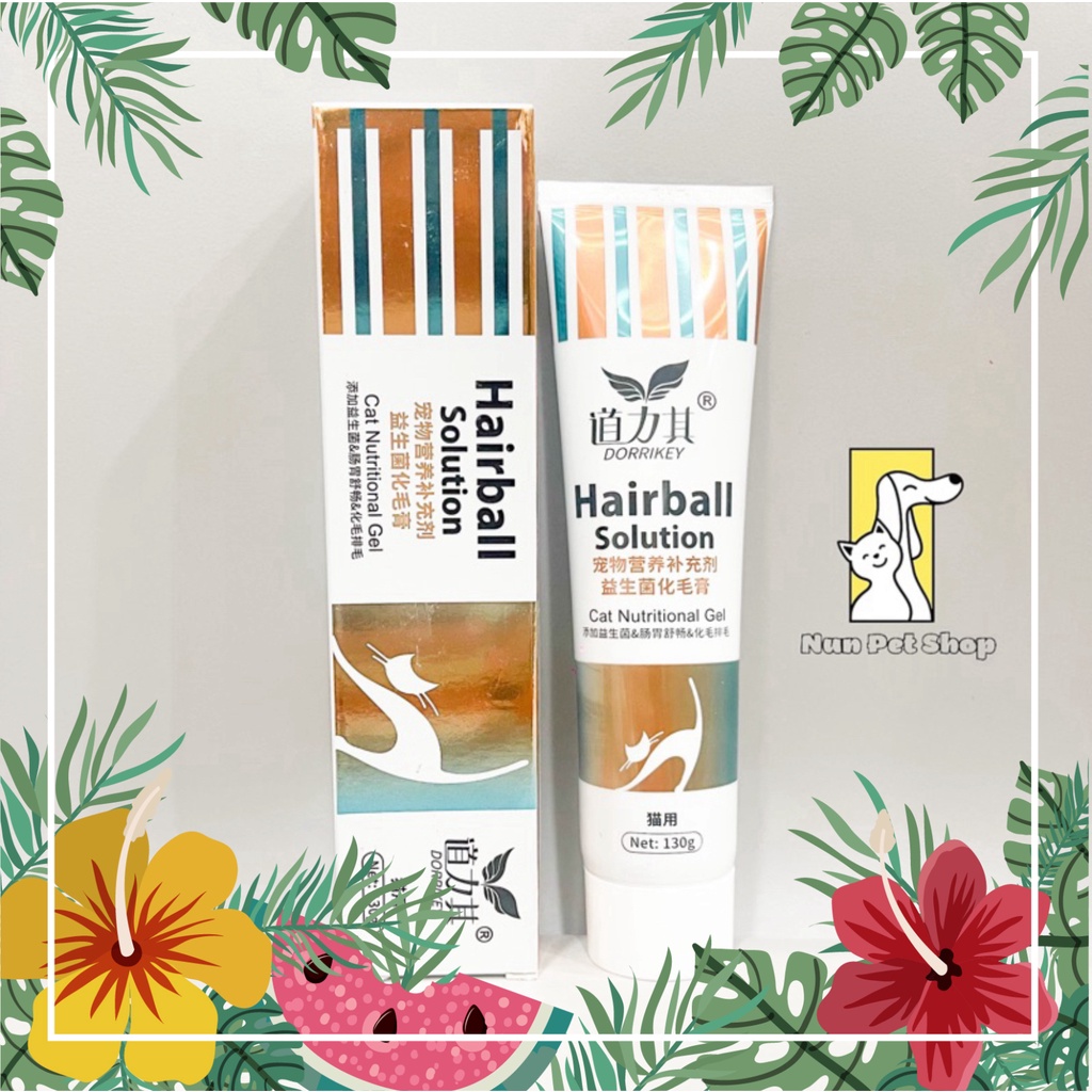 Gel hỗ trợ tiêu búi lông giảm tình trạng gây tắc ruột và hỗ trợ tốt nhuận tràng cho mèo - Hairball Solution Dorrikey