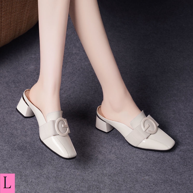 Dép Cao Gót Da Bò Chống Trượt Thời Trang Mùa Hè 2023 Cho Nữ