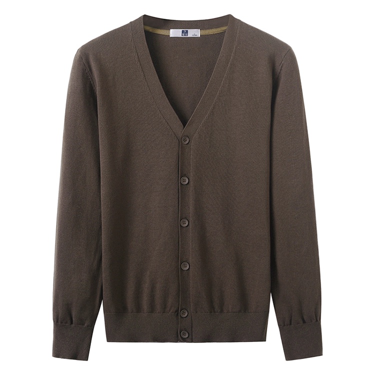 Áo Khoác Cardigan Dệt Kim Mỏng Dáng Ôm Cổ Chữ V Phong Cách Hàn Quốc Thời Trang Xuân Thu 2020 Mới Cho Nam