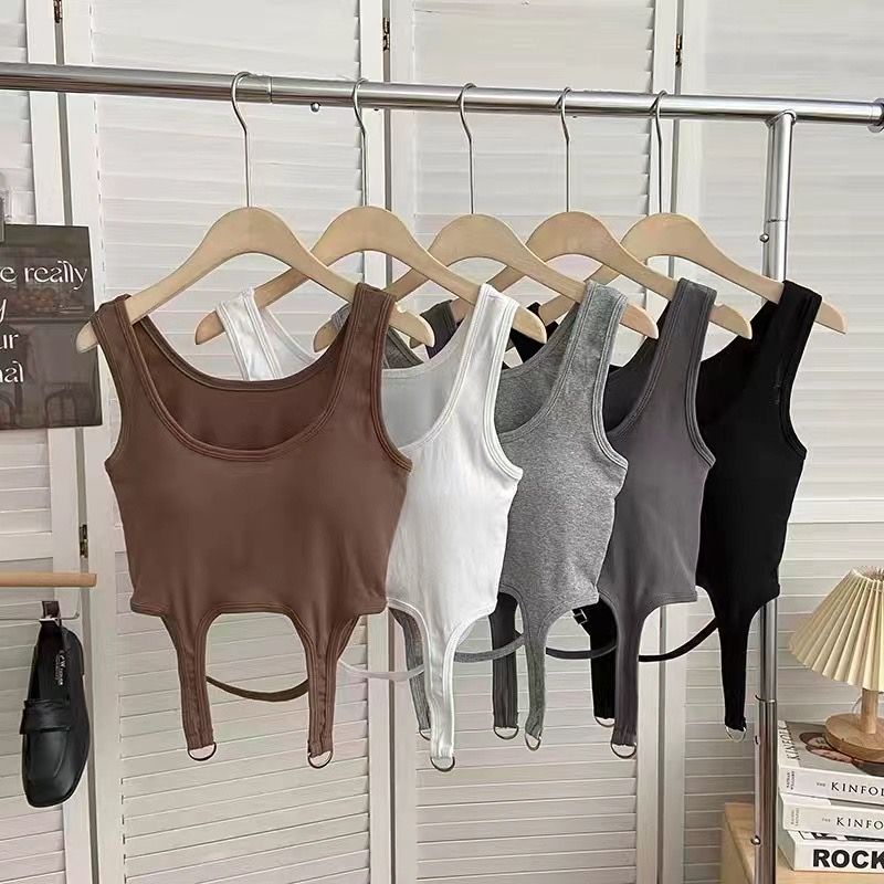 Jiashucheng Áo Lót Ống Mỏng Không Tay Có Đệm Ngực Dễ Phối Đồ Phong Cách Cho Nữ