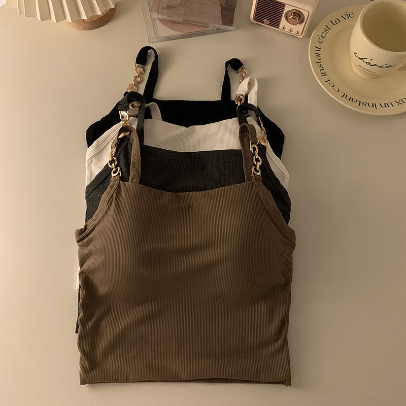 Jiashucheng Áo Ống Ngắn Sát Nách Có Đệm Ngực Cỡ Nhỏ Lưng Đẹp Gợi Cảm Cho Nữ