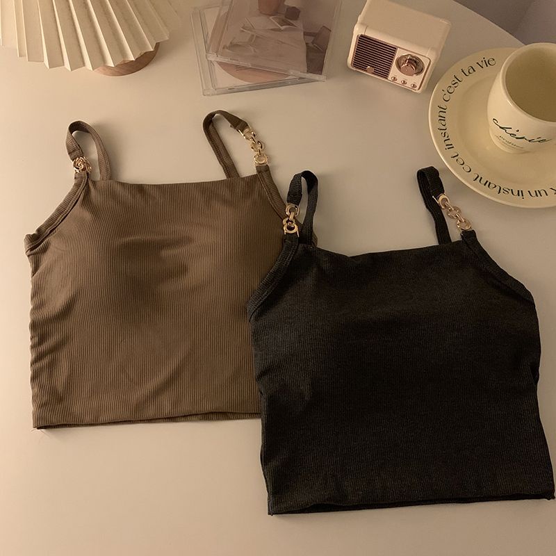 Jiashucheng Áo Ống Ngắn Sát Nách Có Đệm Ngực Cỡ Nhỏ Lưng Đẹp Gợi Cảm Cho Nữ