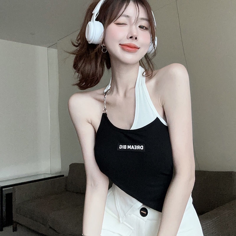 Jiashucheng Áo Hai Dây Dáng Ngắn Phong Cách Retro Thời Trang Mùa Hè Dành Cho Nữ