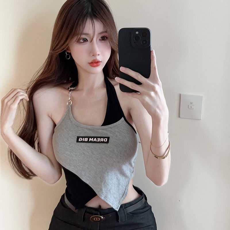 Jiashucheng Áo Hai Dây Dáng Ngắn Phong Cách Retro Thời Trang Mùa Hè Dành Cho Nữ