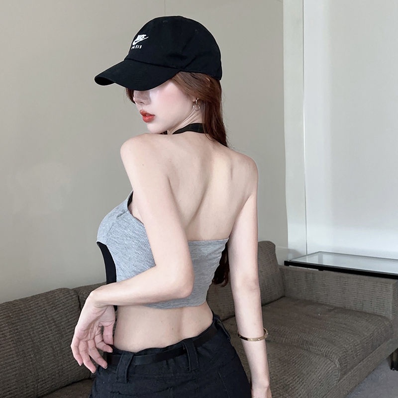 Jiashucheng Áo Hai Dây Dáng Ngắn Phong Cách Retro Thời Trang Mùa Hè Dành Cho Nữ