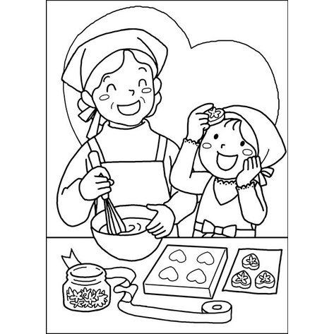 Set 10 Tờ Tranh Tô Màu Chủ Đề Gia Đình, Yêu Thương - Kho Nhà Mình
