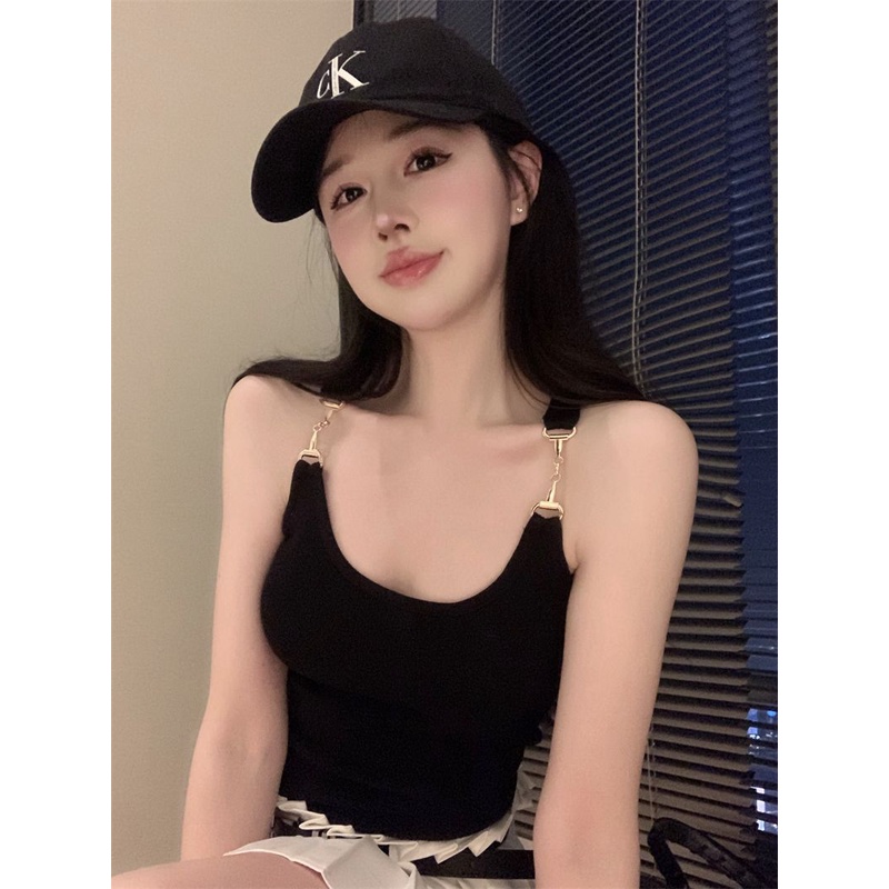 Jiashucheng Áo Hai Dây Hở Lưng Dáng Ôm Thời Trang Mùa Hè Cho Nữ