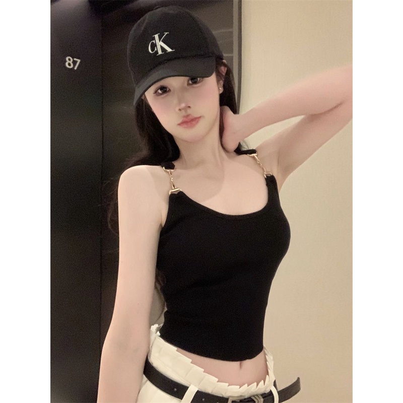 Jiashucheng Áo Hai Dây Hở Lưng Dáng Ôm Thời Trang Mùa Hè Cho Nữ