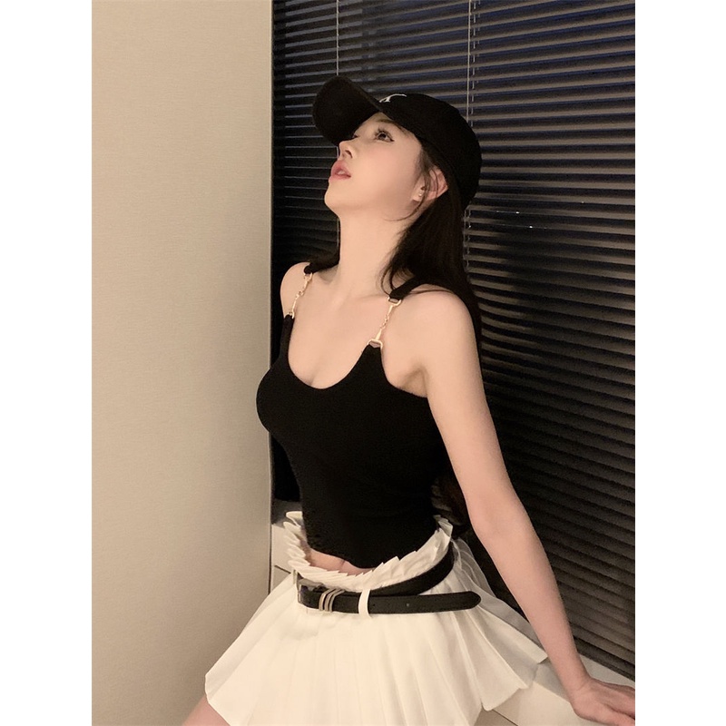 Jiashucheng Áo Hai Dây Hở Lưng Dáng Ôm Thời Trang Mùa Hè Cho Nữ