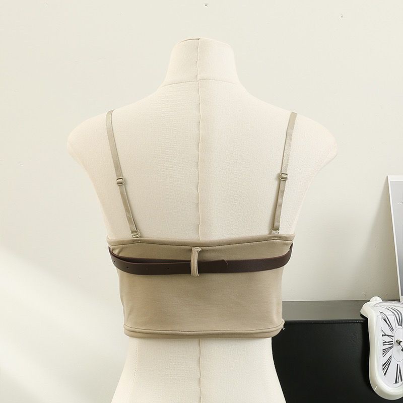 Jiashucheng Áo Ống Ngắn Dây Vai Ngọt Ngào Thời Trang Mùa Hè