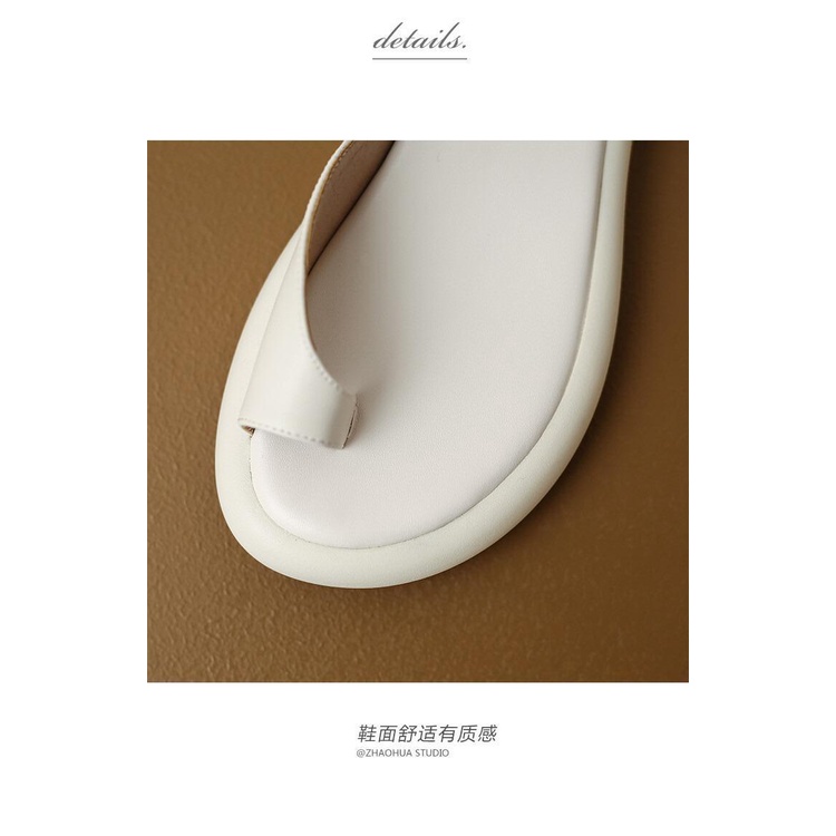 Giày Sandal Đế Xuồng Dày 2.5CM Quai Chéo Bằng Da Thật Givenivan Dành Cho Nữ