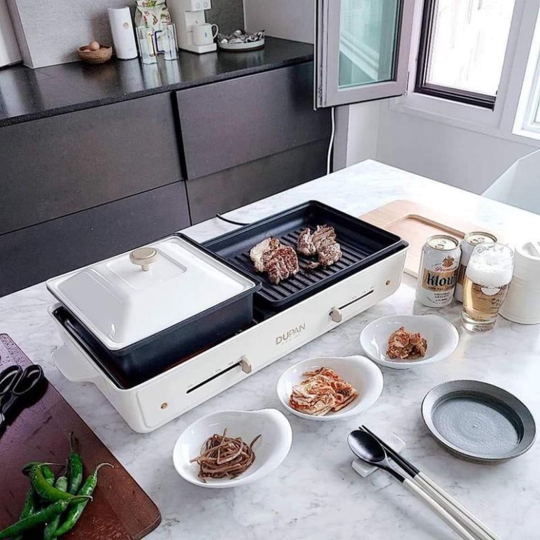 Bếp Lẩu Nướng 2 Ngăn DUPAN, Ngăn Chống Dính, Nhập Hàn, BH 12 Tháng, Bephan_19