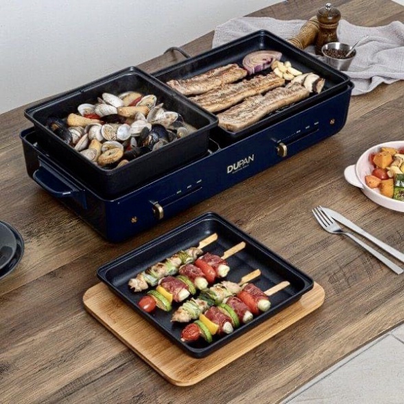 Bếp Lẩu Nướng 2 Ngăn DUPAN, Ngăn Chống Dính, Nhập Hàn, BH 12 Tháng, Bephan_19