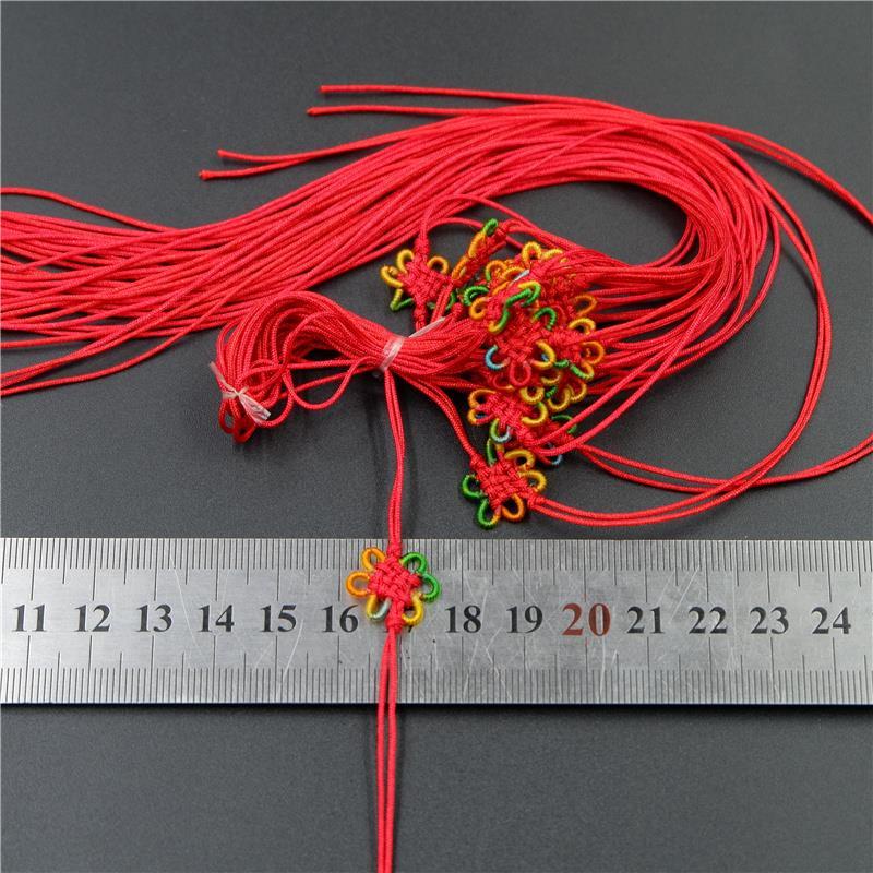 Bộ 6 Tấm Đánh Dấu Trang Sức Bằng Nylon Hình Vuông Thắt Nút Họa Tiết Hoa Nhiều Màu Phong Cách Trung Quốc diy