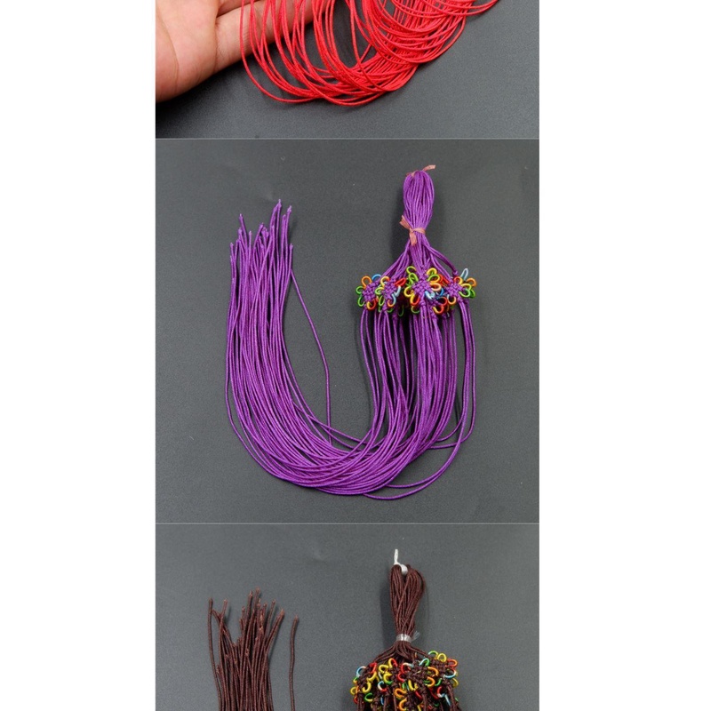 Bộ 6 Tấm Đánh Dấu Trang Sức Bằng Nylon Hình Vuông Thắt Nút Họa Tiết Hoa Nhiều Màu Phong Cách Trung Quốc diy