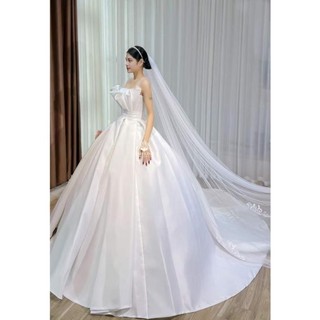 Váy tiệc, váy lễ đường phi nhật kiểu dáng dịu dàng, cao cấp, nàng dâu tỏa sáng trong lễ cưới