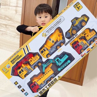 Bộ đồ chơi mô hình các loại ô tô đồ chơi các loại xe công trình, xe tải, máy xúc, máy ủi, xe ben, xe cẩu - FEINITE