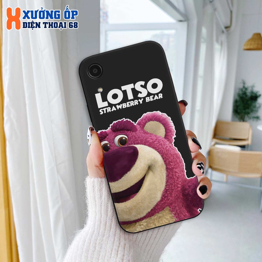 Ốp lưng TPU Samsung A03 Core hình gấu dâu lotso cute bear, ốp silicon TPU dẻo rẻ đẹp