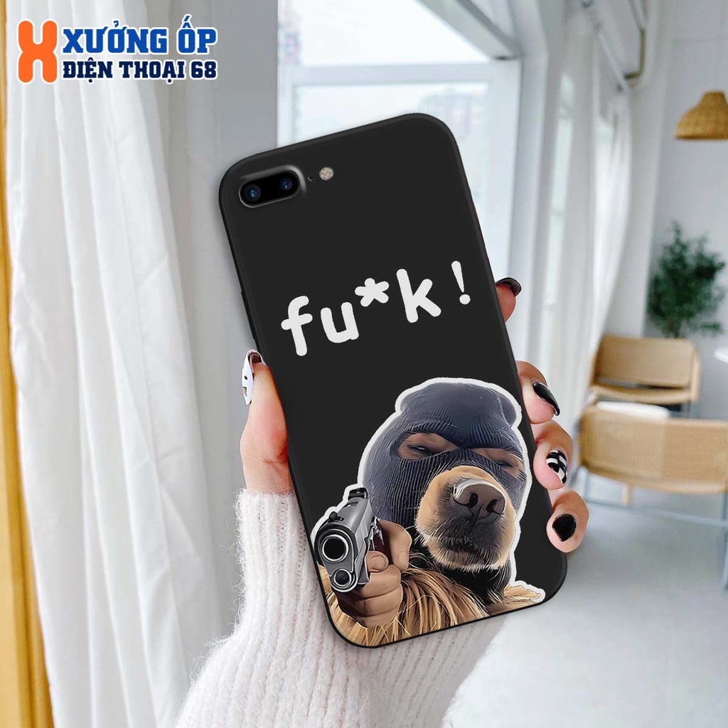 Ốp lưng TPU iPhone 5 5s 6 6s 7 7p 8 8p hình chú chó dễ thương, ốp silicon TPU dẻo rẻ đẹp