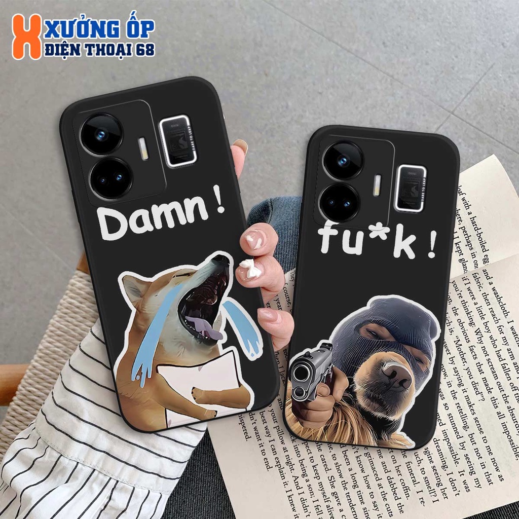 Ốp lưng TPU Realme GT Neo 5 / Neo5 SE hình chú chó dễ thương, ốp silicon TPU dẻo rẻ đẹp