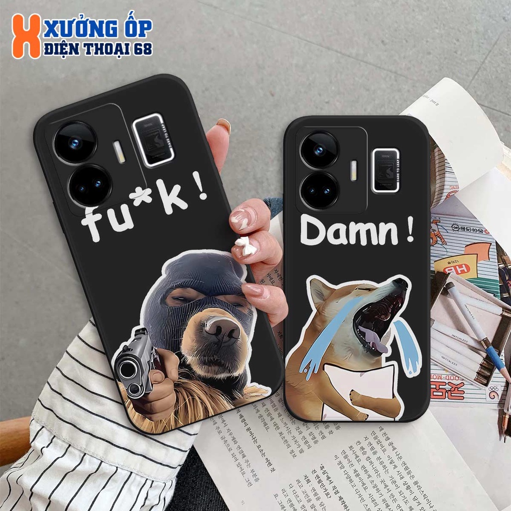 Ốp lưng TPU Realme GT Neo 5 / Neo5 SE hình chú chó dễ thương, ốp silicon TPU dẻo rẻ đẹp