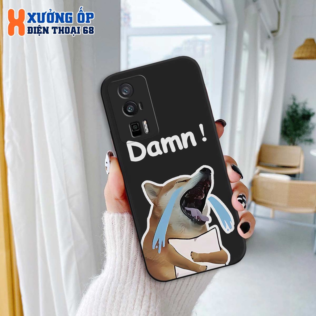 Ốp lưng TPU Xiaomi Redmi K60 / K60 Pro hình chú chó dễ thương, ốp silicon TPU dẻo rẻ đẹp