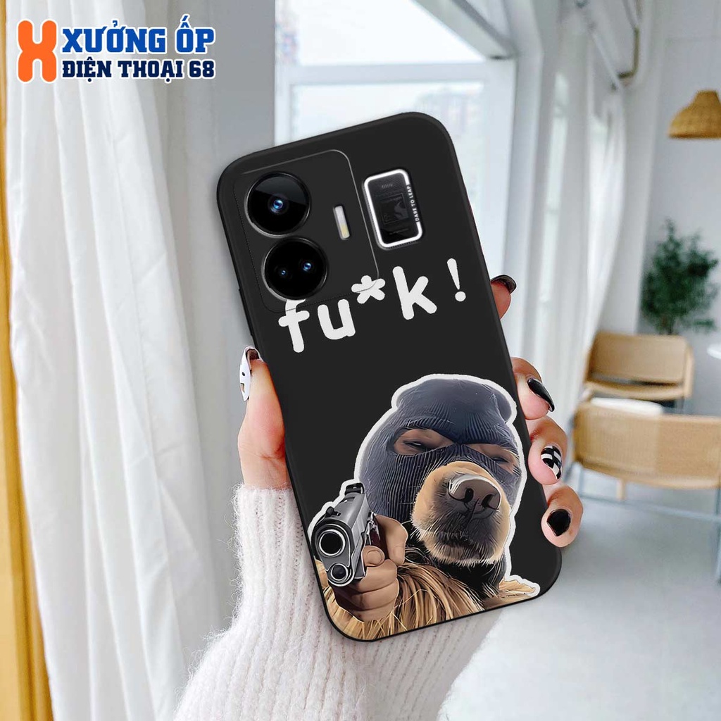 Ốp lưng TPU Realme GT Neo 5 / Neo5 SE hình chú chó dễ thương, ốp silicon TPU dẻo rẻ đẹp